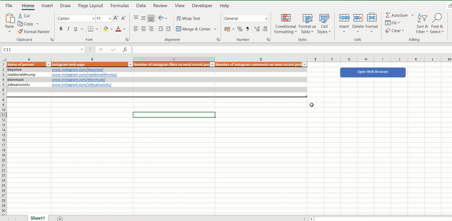 Load and Review Web Pages Inside Microsoft Excel Using a User Form