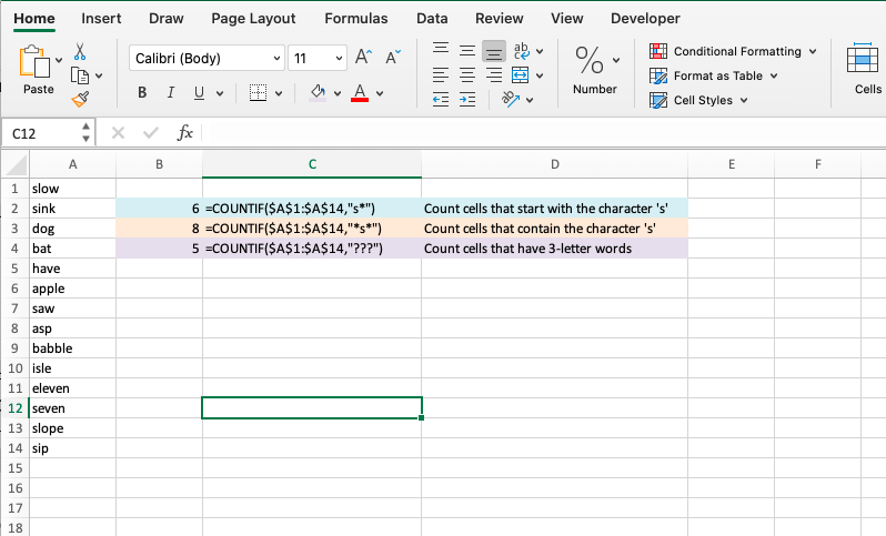 3 Powerful COUNTIF Uses: Count by Character Length, Prefix, and Substring
