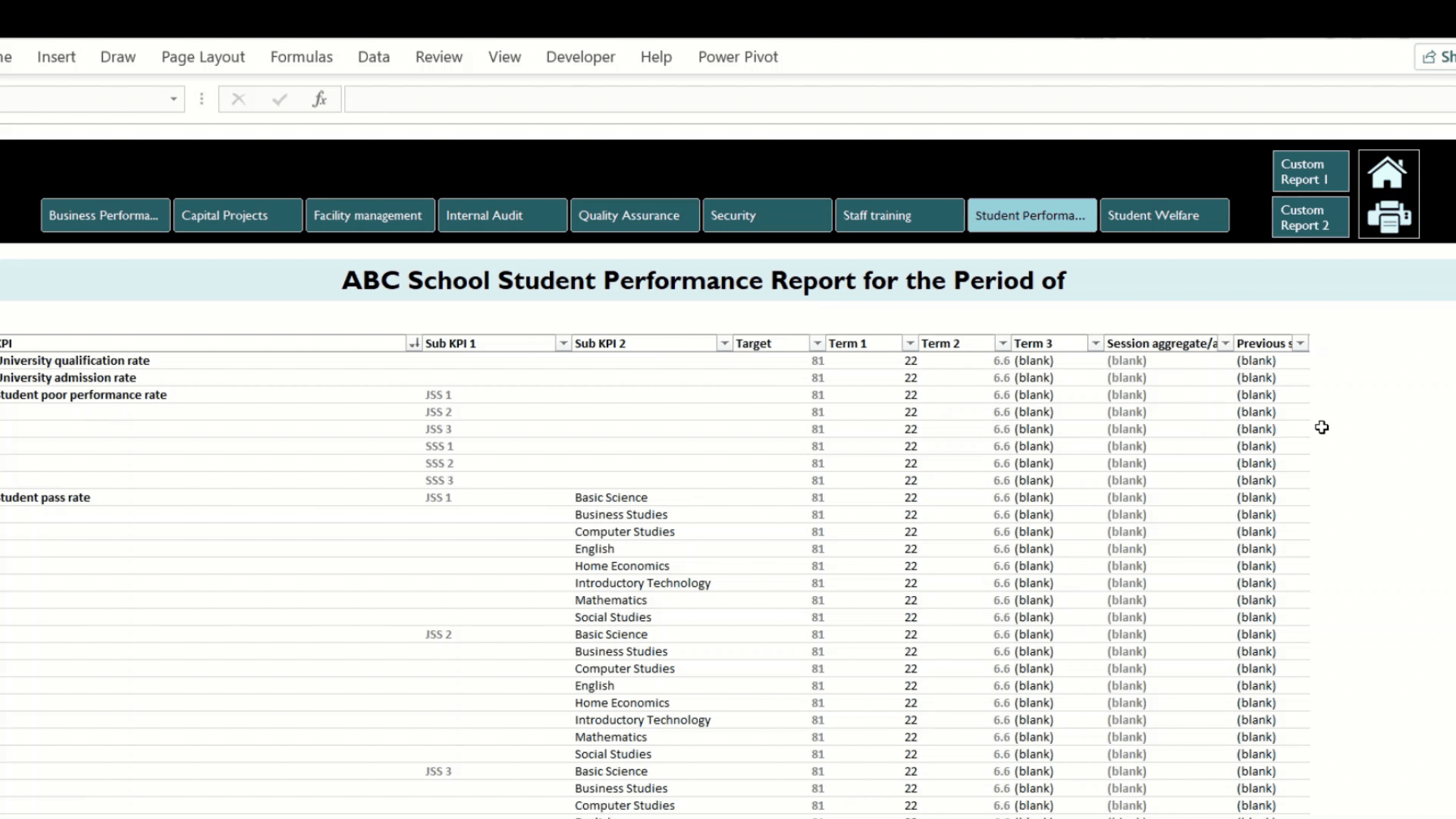 Add a Clickable Home Button to Navigate Back in an Excel Dashboard