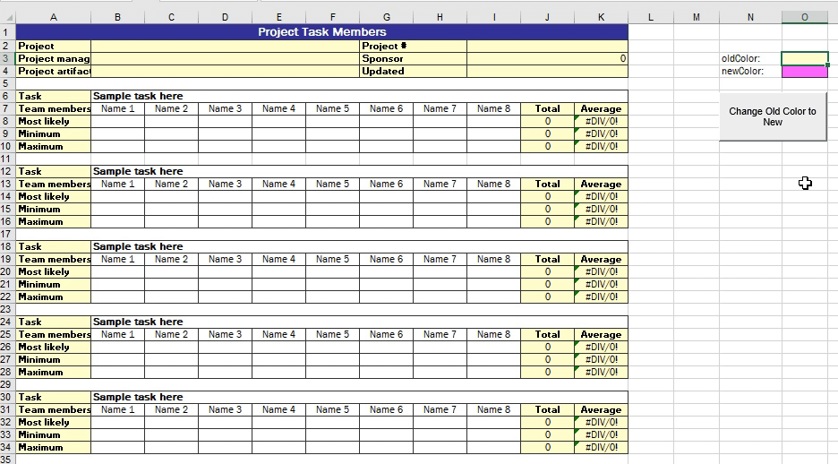 Replace a Specific Cell Fill Color Across an Entire Worksheet in One Click