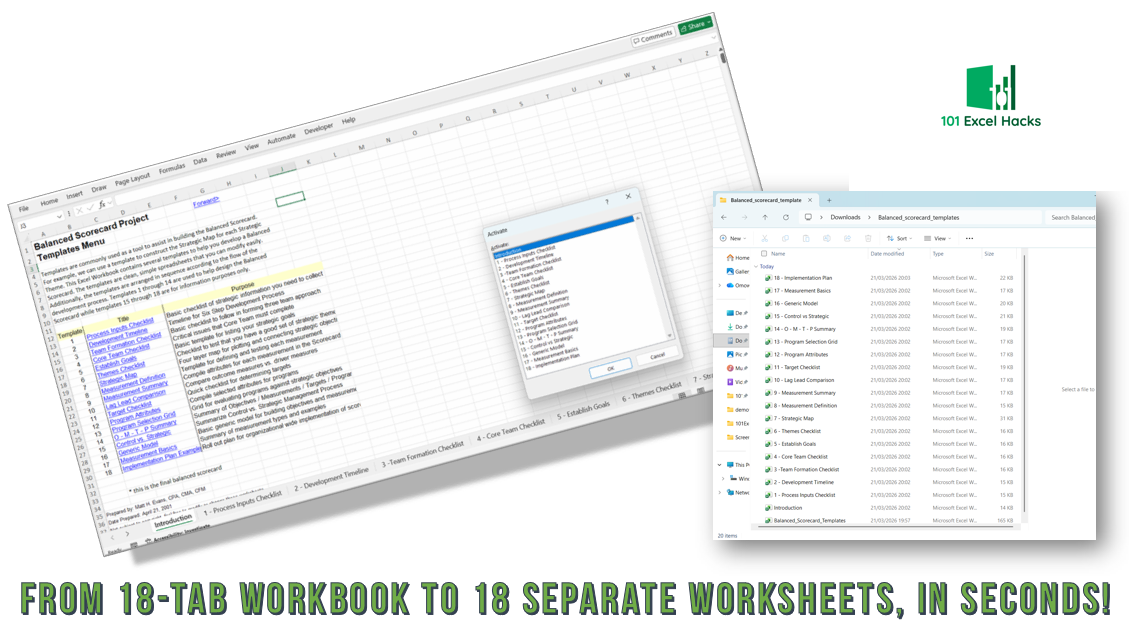 Export Sheets as Individual Excel Workbooks, in Minutes!