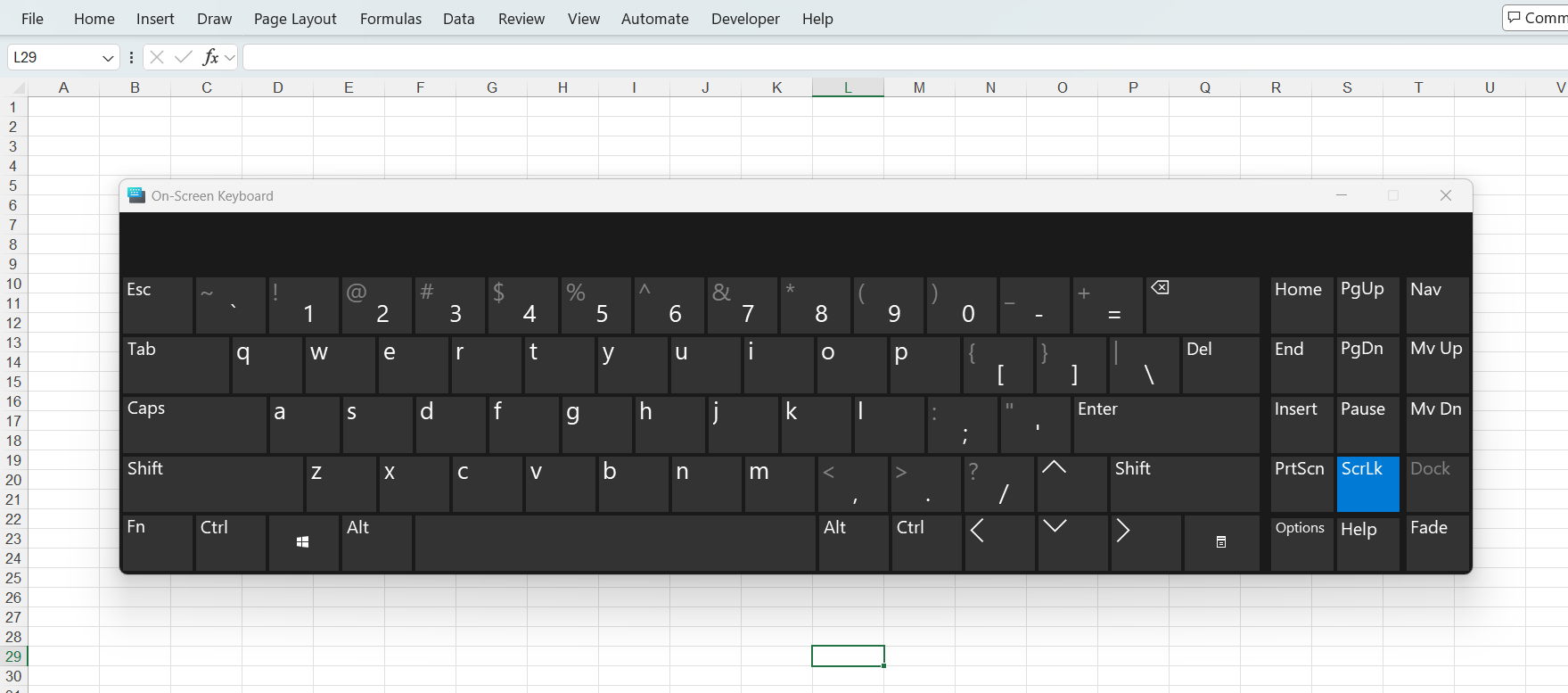 Fix Keypad Arrows Scrolling Screen Instead of Moving Cells